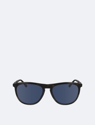 Aviator Acetate Sunglasses, Havana