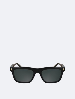 Modified Rectangle Sunglasses, Black