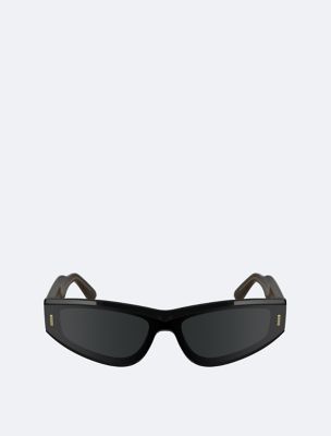 Acetate Avant Garde Cat Eye Sunglasses, Black