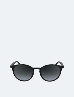 Modern Round Sunglasses, Black