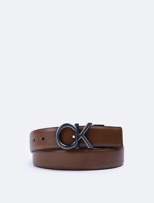 CK Logo Plaque Reversible Dress Belt