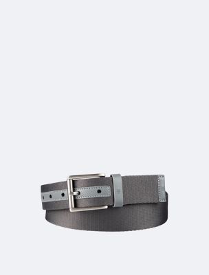 Tonal Fabric Belt, Grey