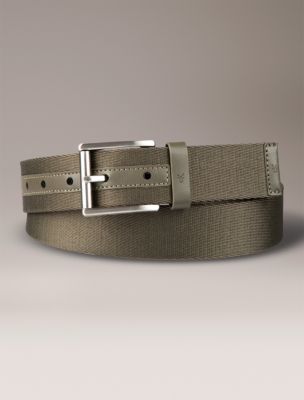 Tonal Fabric Belt, Olive