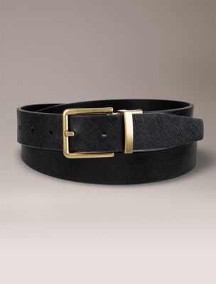 Мужские ремни Calvin Klein Saffiano Leather Reversible Belt — фото 2