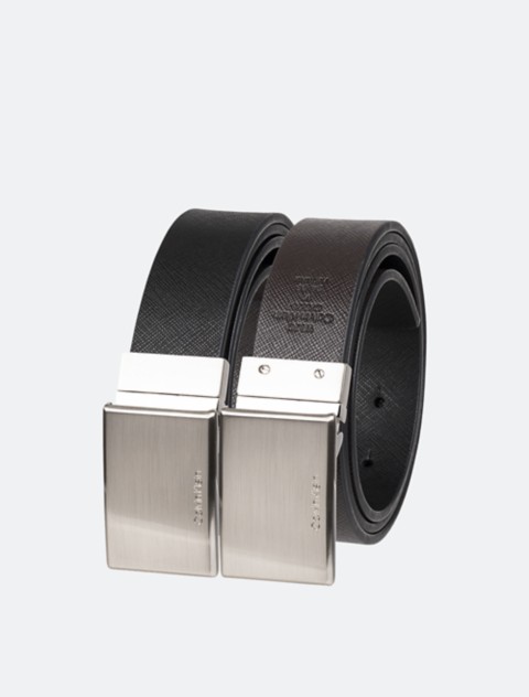 Мужские ремни Calvin Klein Saffiano Reversible Plaque Buckle Belt