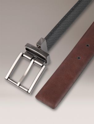 Мужские ремни Calvin Klein Allover Monogram Logo Reversible Belt — фото 2