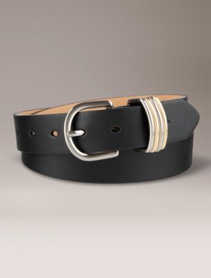 Mixed Metal Loops Belt, Black
