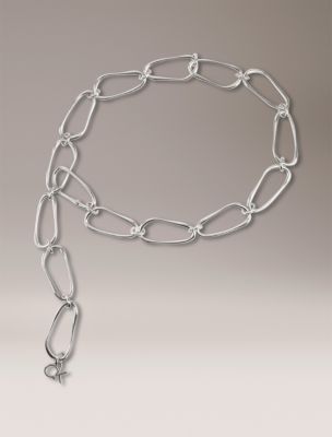 Polished Chain Belt, Silver