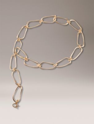 Polished Chain Belt, Gold