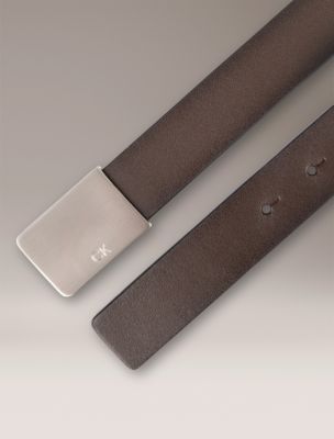 Мужской ремень Calvin Klein Smooth Plaque, цвет: Коричневый — фото 2