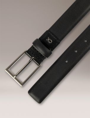 Мужские ремни Calvin Klein Embossed Logo Harness Buckle Belt — фото 2