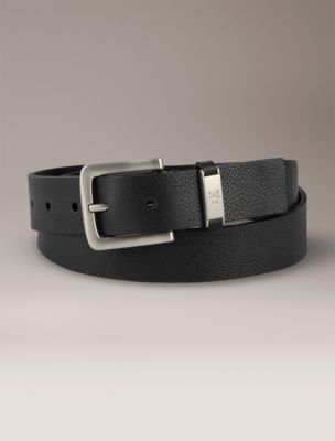 Leather Harness Buckle Belt, Black
