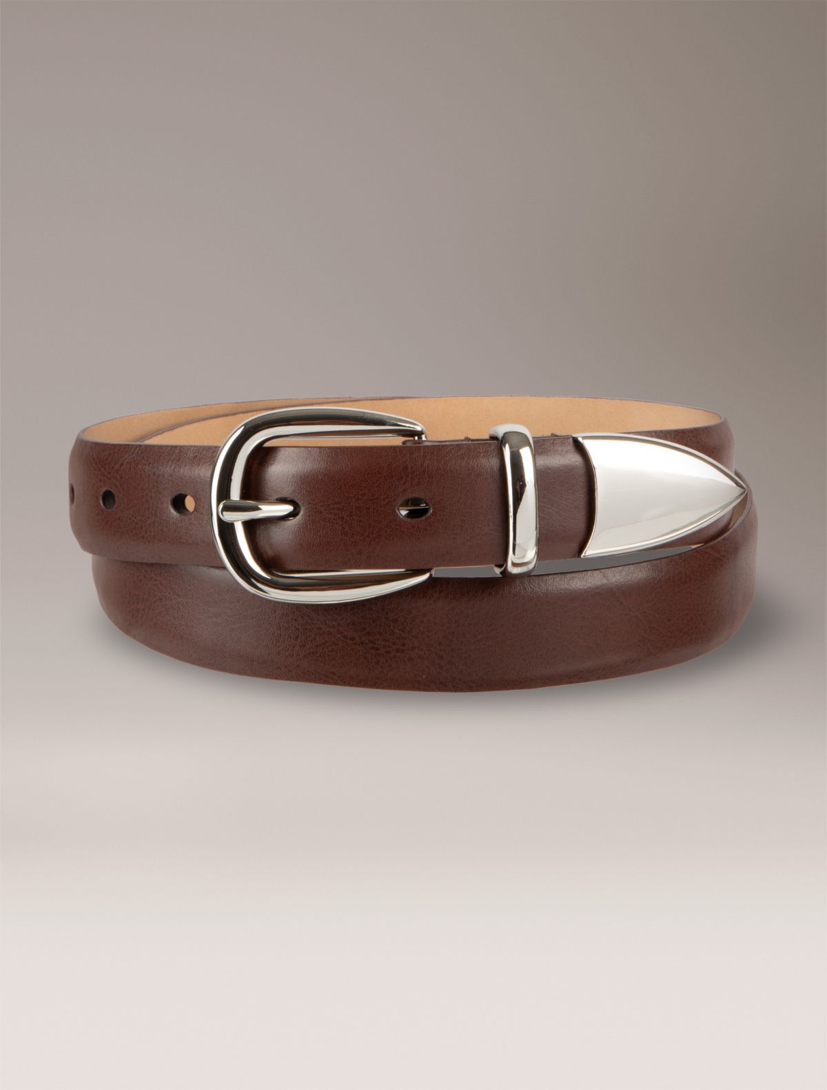 Polished Metal Tipped Belt