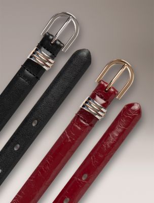 Женские ремни Calvin Klein Mixed Metal 2-Pack Belt, цвет: Угольный — фото 2