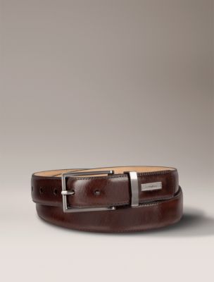 Logo Plaque Harness Belt, Brown