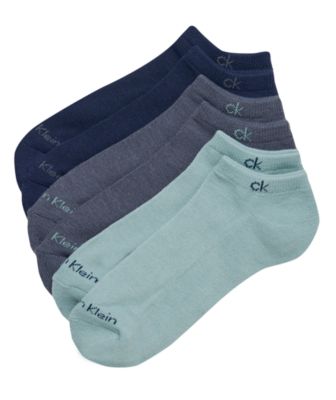 Basic Cushion No Show 6-Pack Socks, Blue Assorted