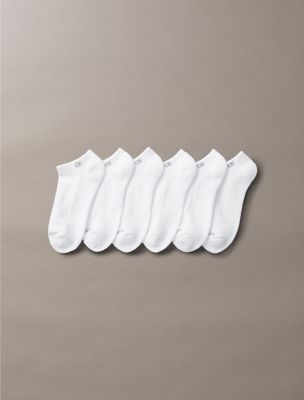Basic Cushion No Show 6-Pack Socks, White