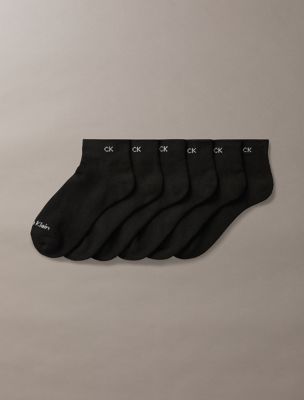 Basic Cushion Quarter 6-Pack Socks, Black