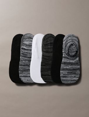 Flat Knit 6-Pack Socks, Charcoal Heather Multi