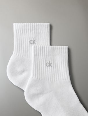 Носки Calvin Klein Cushion укороченные, набор из 3 пар, цвет: Белый — фото 2