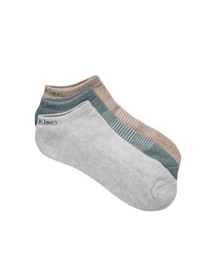 Cushion 3-Pack No Show Socks, Beige Assorted