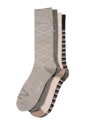 4-Pack Dress Socks, Light Grey Heather Multi