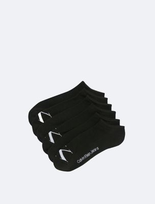 Logo Cushion No Show 6-Pack Socks, Black
