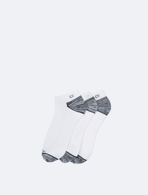 Performance Microfiber 3-Pack No Show Socks, White