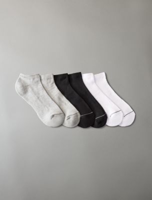 Classic 6-Pack No Show Socks, Oxford Heather