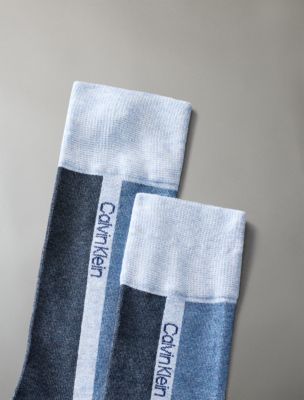 Носки для мужчин, средней высоты, колорблок, 4 шт. — Calvin Klein, цвет: Синий — фото 2