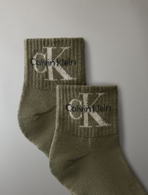 Носки Monologo для мужчин, укороченные, 6 шт. — Calvin Klein, цвет: Оливковый — фото 2