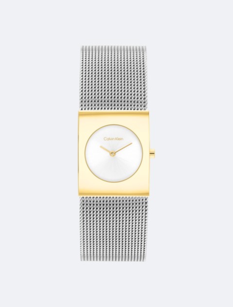 Женские часы Calvin Klein Geometric Dial Mesh Bracelet Watch