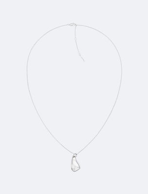 Minimalist Organic Shape Necklace, Stainless Steel