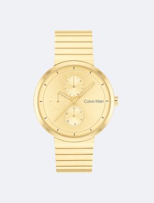 Multifunction Link Bracelet Watch, Gold