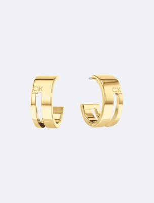 Sculptural Hoop Earrings, Gold
