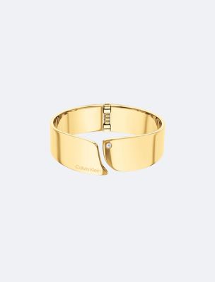 Minimalist Organic Shape Bangle, Gold