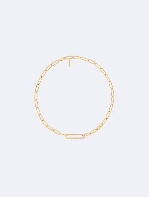 Oval Link Necklace, Gold