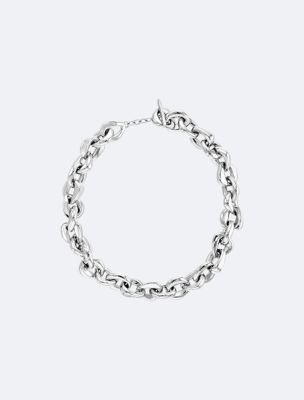 Bold Chain Link Necklace, Silver / Stainless Steel