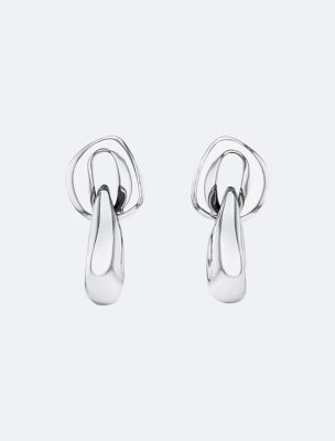 Bold Chain Link Earrings, Silver / Stainless Steel