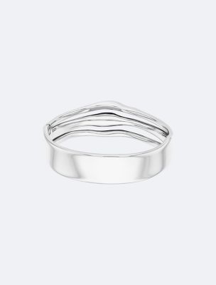 Sculptural Fluid Shape Hinged Bangle 2