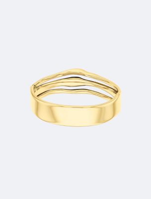 Sculptural Fluid Shape Hinged Bangle 2