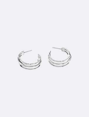 Sculptural Fluid Shape Hoop Earrings 2