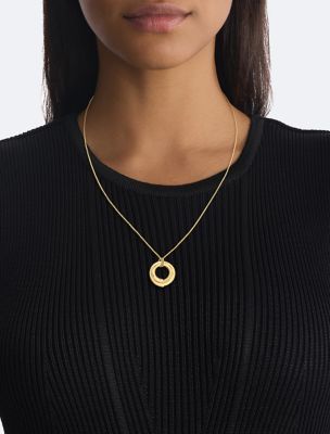 Sculptural Round Pendant Necklace 3