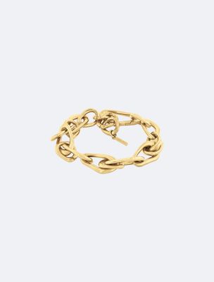 Organic Chain Link Bracelet, Gold