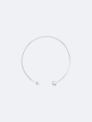 Contoured Bubbles Necklace, Silver