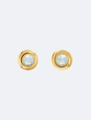 Contoured Earrings, Gold