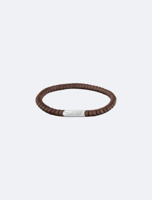 Curved Beaded Bracelet, Brown