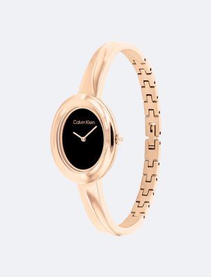Contoured Bezel Watch, Gold / Black
