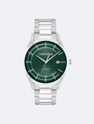 Automatic H-Link Bracelet Watch, Green