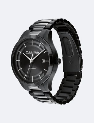 Мужские часы Calvin Klein Automatic H-Link Bracelet Watch, цвет: Чёрный — фото 2